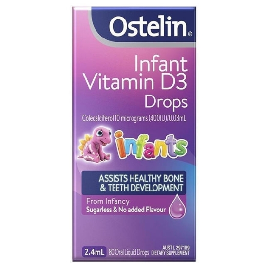 Ảnh của Vitamin D3 dạng nhỏ giọt dành cho bé từ sơ sinh Ostelin Infant Vitamin D3 drops 2.4ml