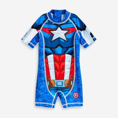 Picture of Bộ đồ bơi chống nắng hình Captain America cho bé
