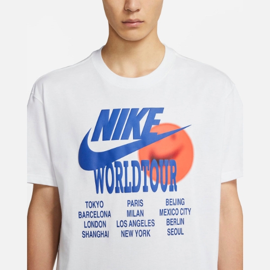 Ảnh của Áo thun nam Nike WorldTour Đen/Trắng