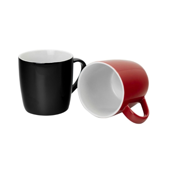 Ảnh của Bộ 6 cốc gốm sứ uống cà phê màu Đỏ-Đen Argon Tableware 340ml