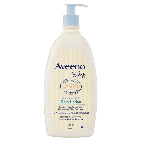 Ảnh của Dưỡng thể giữ ẩm da cho bé Aveeno Baby Daily Moisture Fragrance Free Lotion 532mL