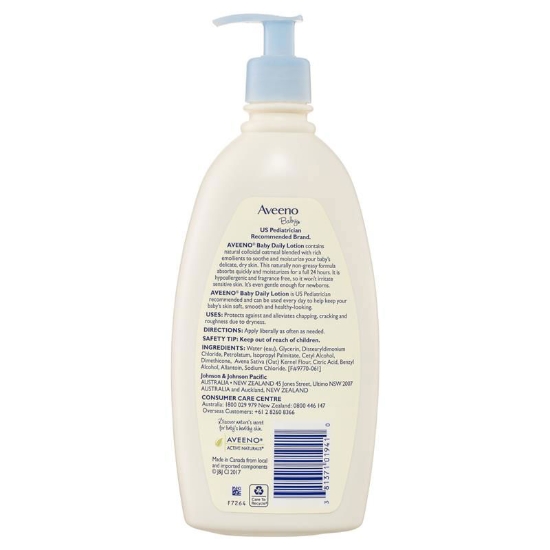 Picture of Dưỡng thể giữ ẩm da cho bé Aveeno Baby Daily Moisture Fragrance Free Lotion 532mL