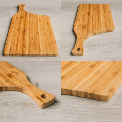Picture of Knife Shaped Bamboo Cutting Board with Built-In Handle
