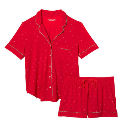 Ảnh của Bộ ngủ Victoria's Secret Modal Short PJ Set đỏ