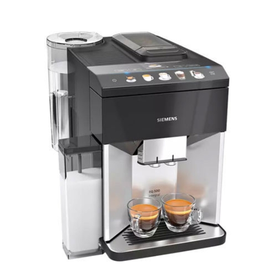 Ảnh của Máy pha cà phê hoàn toàn tự động tích hợp SIEMENS TQ503D01 EQ.500 màu bạc / đen