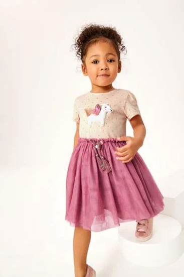 Picture of Váy bé gái Next Pink Unicorn Dress UK 6-7 years