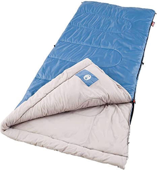 Picture of Coleman Sun Ridge 40°F Warm Weather Sleeping Bag, Blue