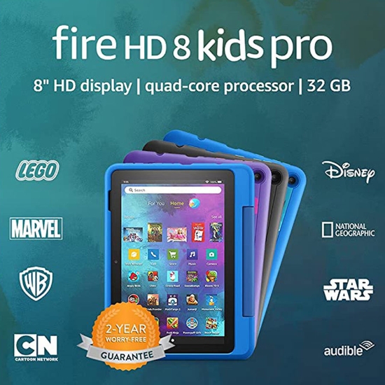 Picture of Fire HD 8 Kids Pro tablet, 8" HD, ages 6–12, 32 GB, (2021 release), Doodle