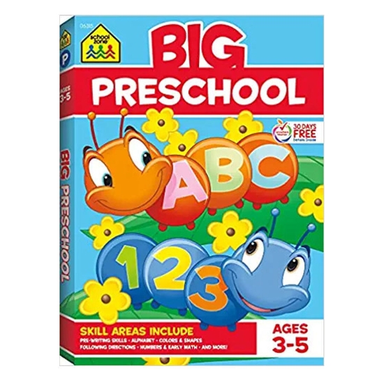 Ảnh của Sách School Zone - Big Preschool Workbook - 320 trang, Age 3 to 5