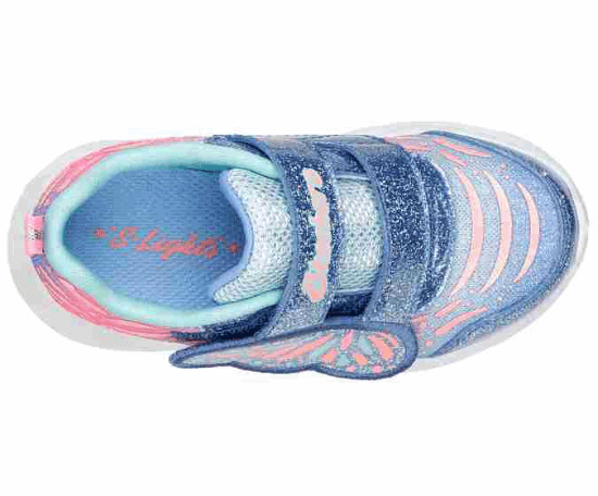 Picture of Giày thể thao phát sáng Twisty Brights Wingin It cho bé gái tập đi của Skechers - Xanh lam/Xanh lam