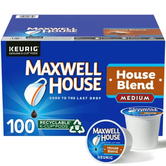 Ảnh của Viên cà phê Maxwell House Medium Roast House Blend Coffee K-Cup® Coffee Pods, 100 viên