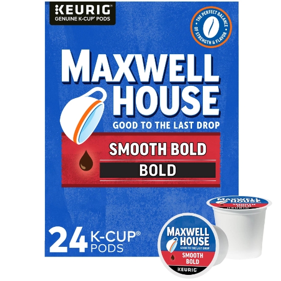 Picture of Cà phê rang xay Maxwell House Smooth Bold Viên nén K-Cup, 24 viên nén