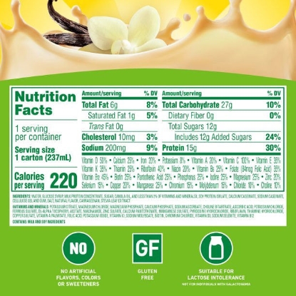 Ảnh của Carnation Breakfast Essentials Thức uống dinh dưỡng giàu protein, Vani Pháp cổ điển, 15 g Protein, Hộp 12 - 8 fl oz