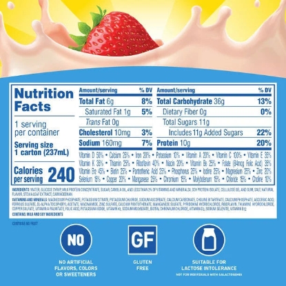 Ảnh của Thức uống dinh dưỡng Carnation Breakfast Essentials, Kem dâu, 10 g Protein, Hộp 6 - 8 fl oz