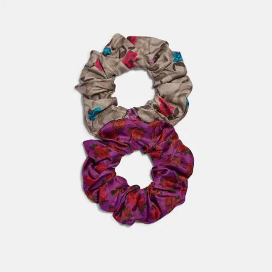 Picture of Chữ ký Tossed Peony Print Scrunchies
