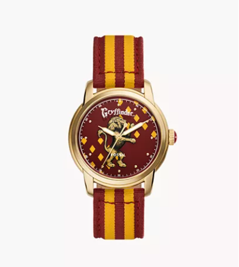 Ảnh của Đồng hồ đeo tay bằng da Carlie Beige LiteHide™ ba kim, màu  Đỏ, Vàng
